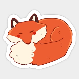 Sleeping fox illustration Sticker